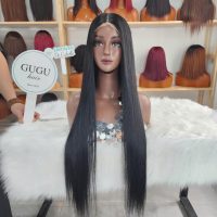 32 Inch Bone Straight Natural Color Raw Vietnamese Human Hair Wig 2 32 Inch Bone Straight Hair Wig Natural Color