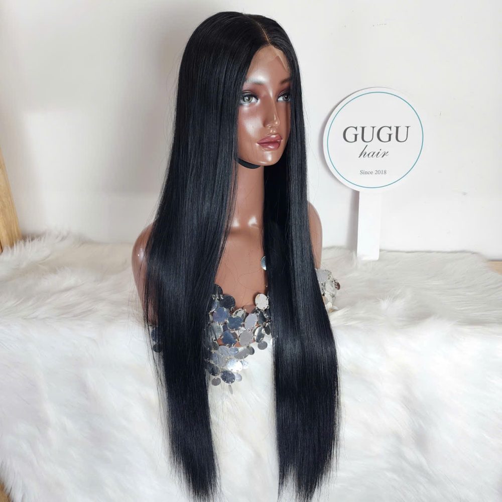 32 Inch Bone Straight Wig Human Hair 2x6 Lace – GUGU HAIR