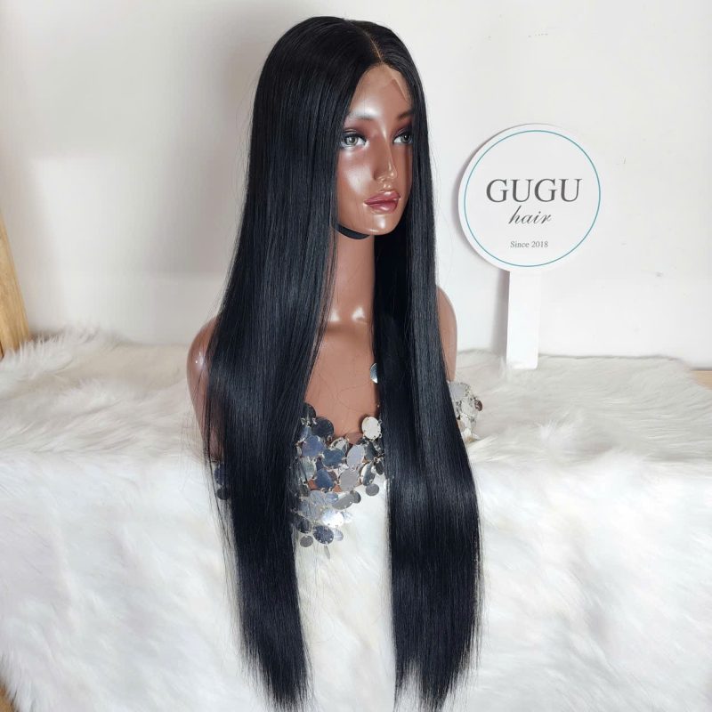 32 Inch Bone Straight Wig Human Hair 2x6 Lace – GUGU HAIR
