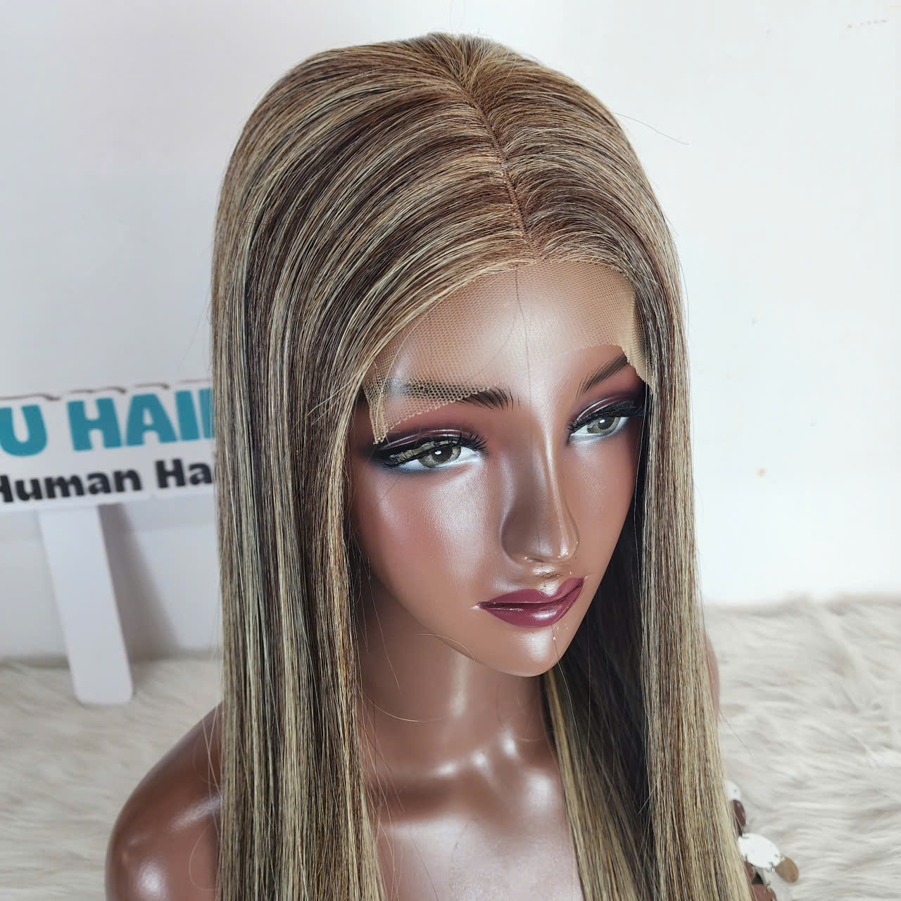 Bone Straight Wig Highlight Blonde Color 22 Inches Double Drawn 9 Raw Vietnamese Bone Straight Wig 22 Inches – Double Drawn Blonde Shade