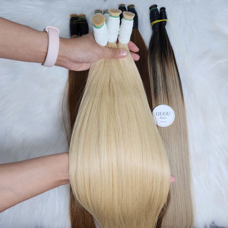 Bulk Blonde Hair Double Drawn
