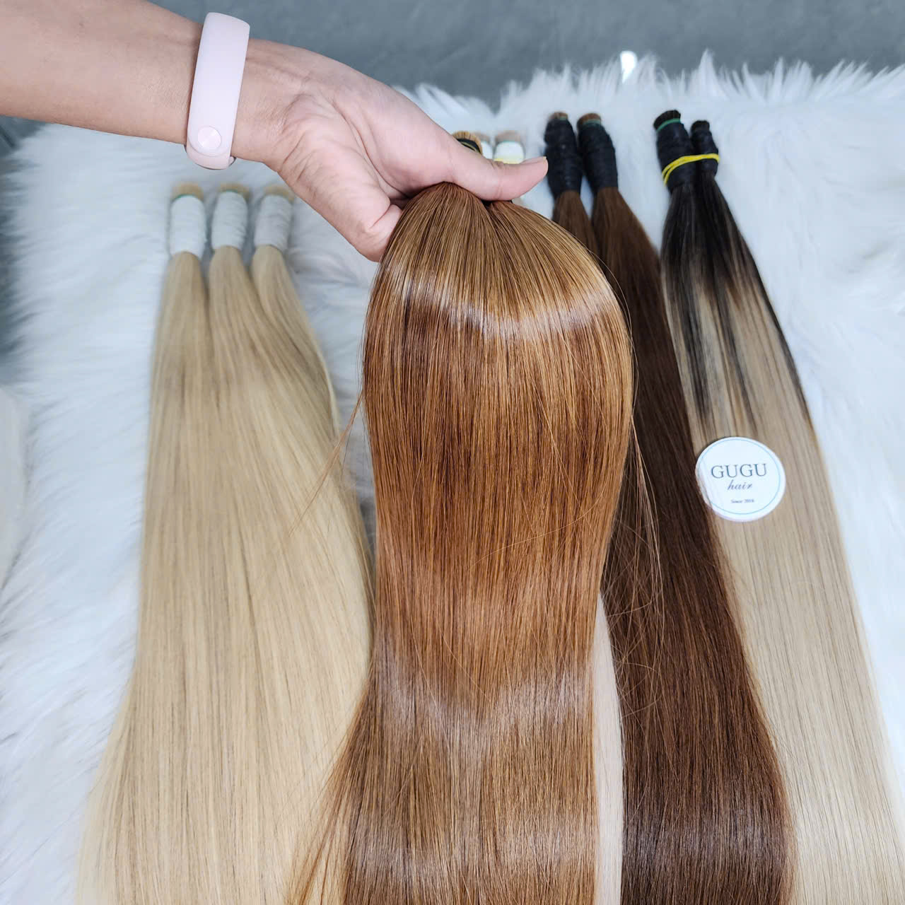 Bulk Brown Hair Double Drawn