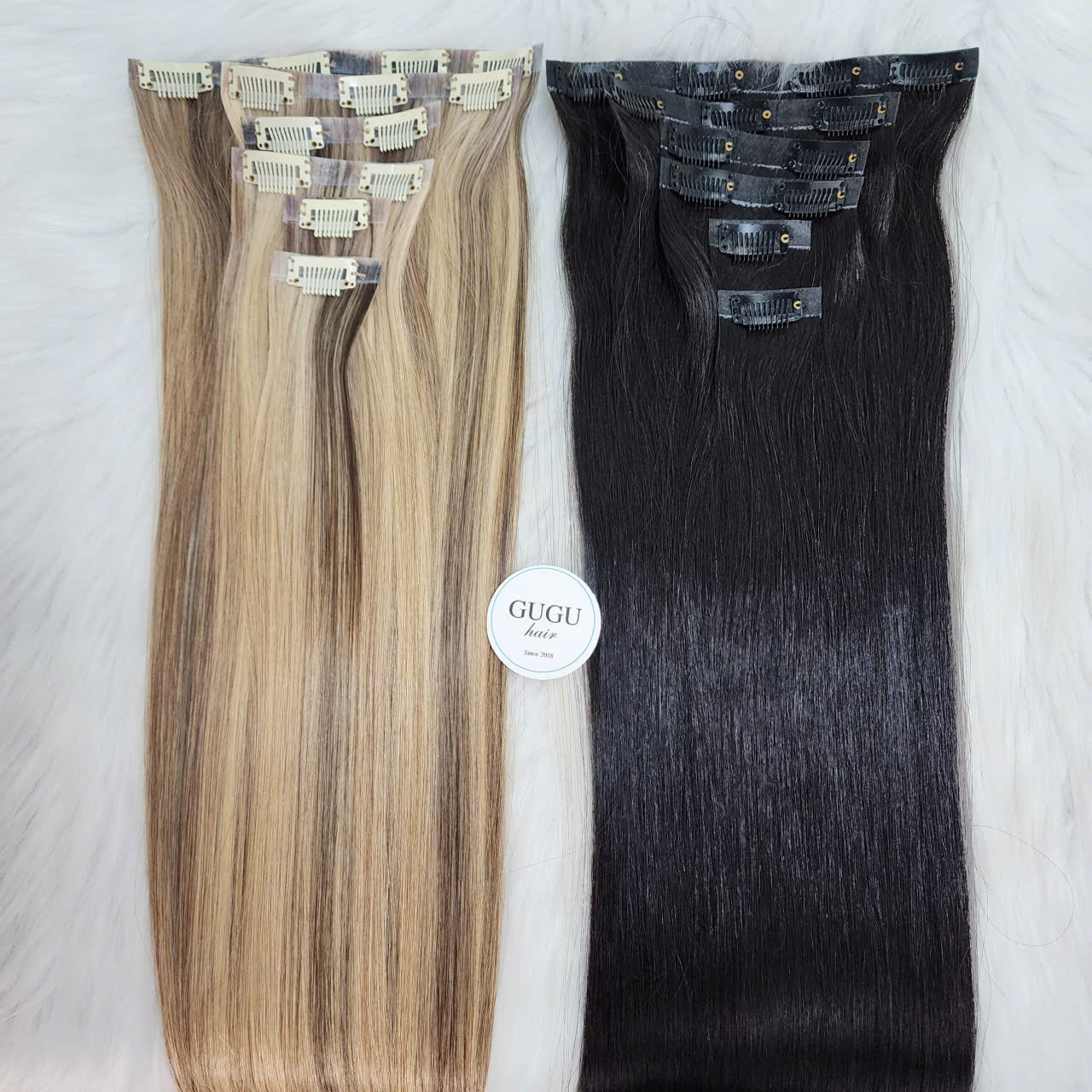 Highlight Blonde Clip-in Hair Extensions – 100% Raw Vietnamese Human Hair 7 Clip-In Hair Extensions Wholesale Price
