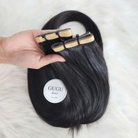Long Tape In Hair Extensions with Natural Black Color (4)