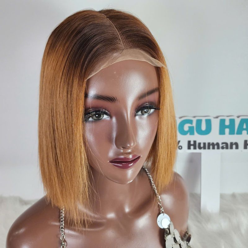 Copper Brown 6x5 Pre-plucked Straight Bob Wig – 180% Density | GUGU HAIR