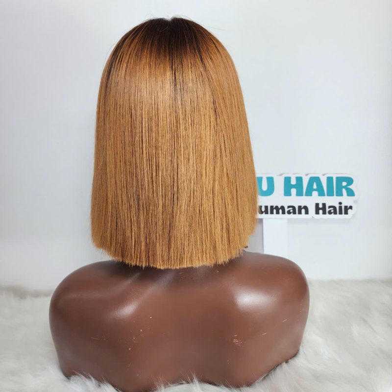 Copper Brown 6x5 Pre-plucked Straight Bob Wig – 180% Density | GUGU HAIR