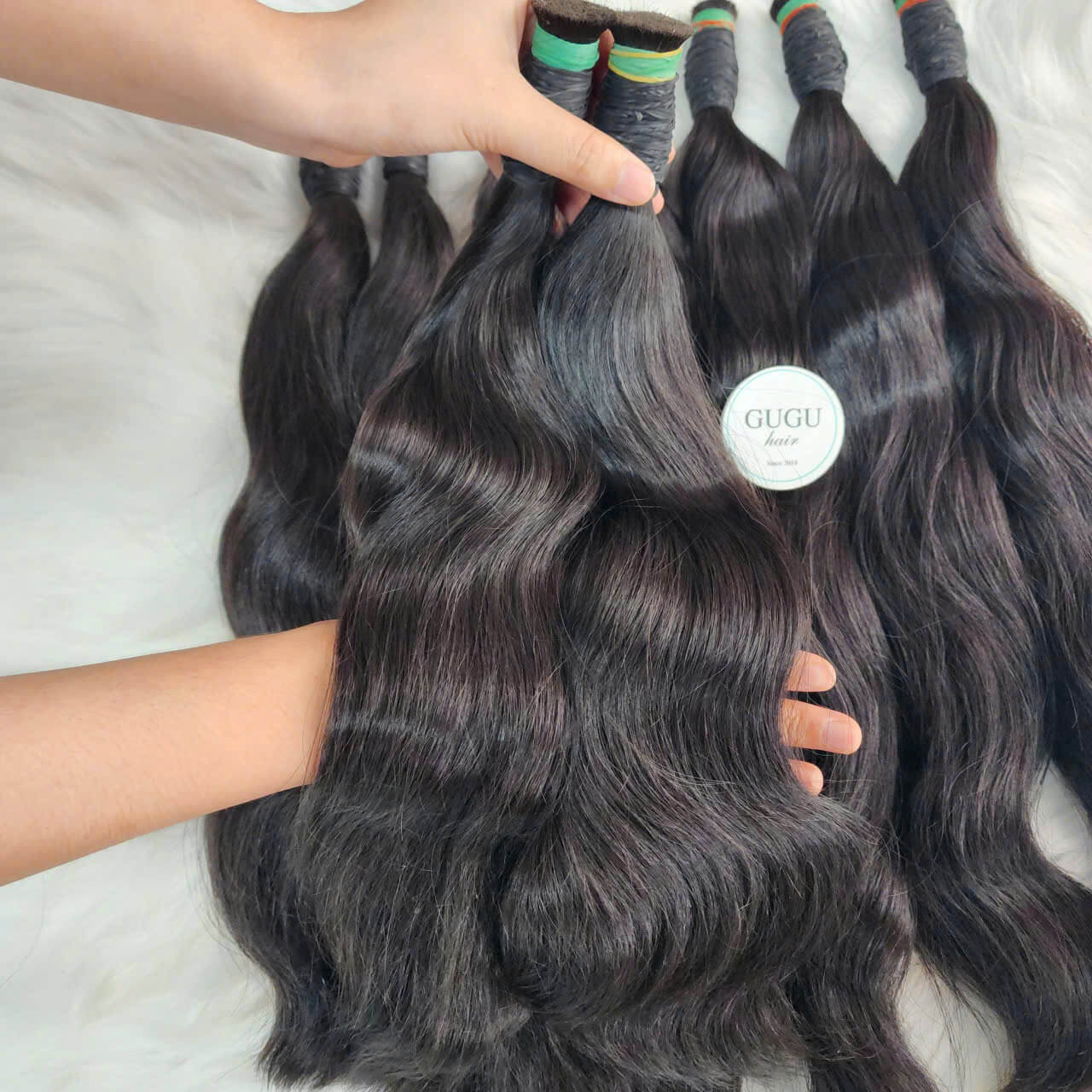 Natural Wave Vietnamese Raw Bulk Hair Extensions