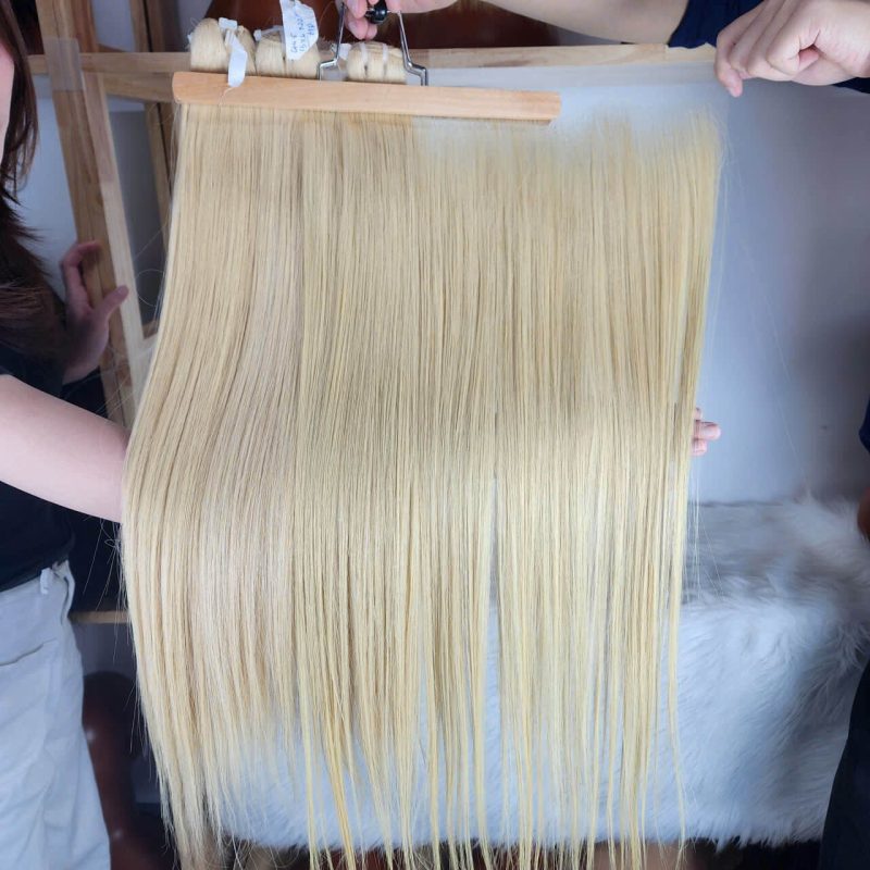 Raw Blonde Hair Bundles with HD Lace Closure – 100% Vietnamese Human Hair by GUGU HAIR