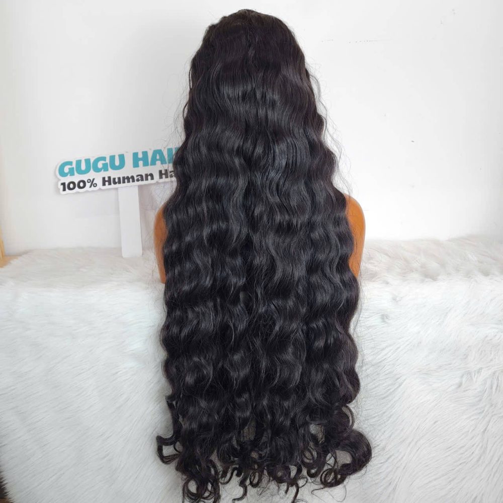 40 Inches Deep Wave - U Part Wig - Natural Black (1B) - GUGU Hair