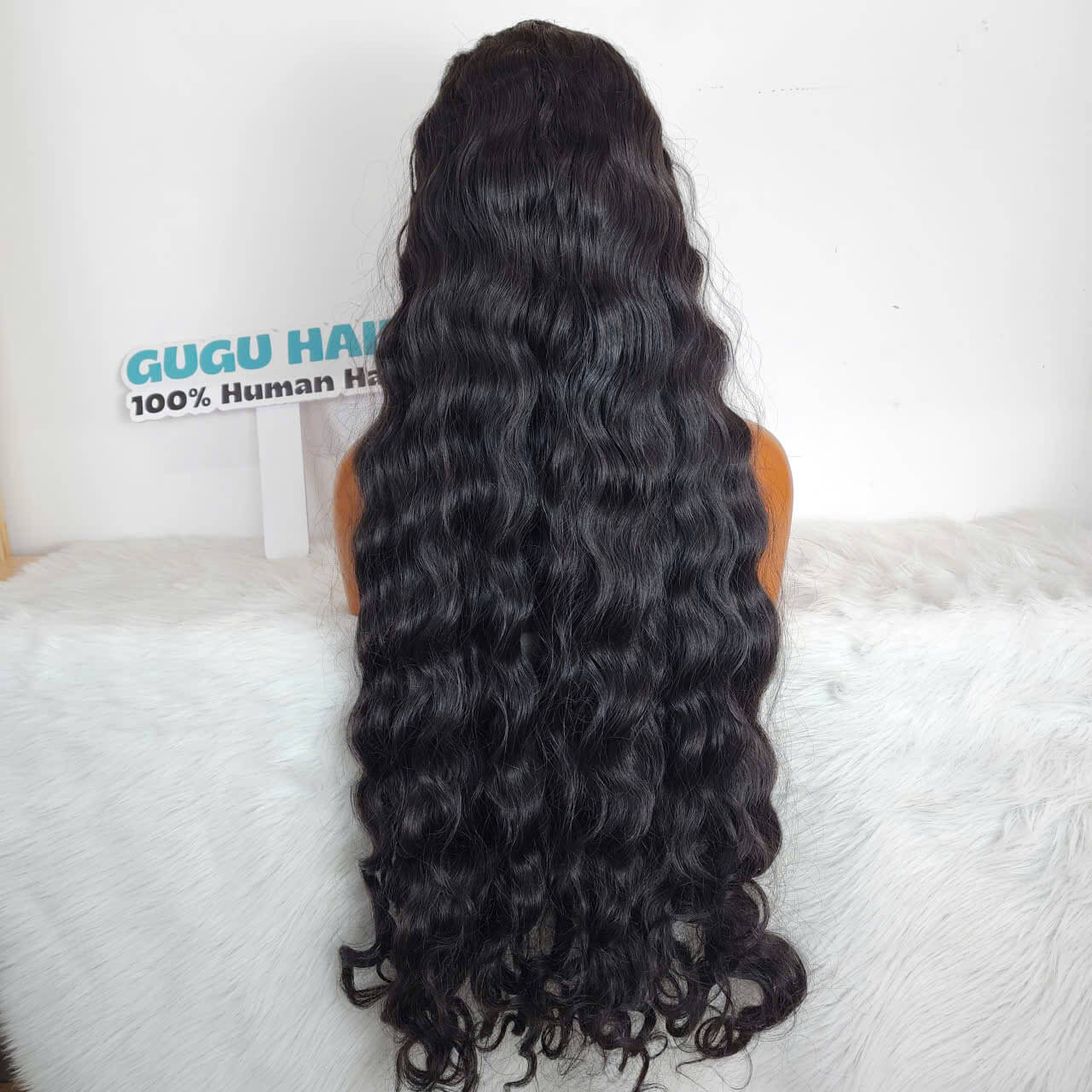 40 Inches Deep Wave - U Part Wig - Natural Black (1B) - GUGU Hair