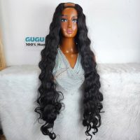 40 Inches Deep Wave - U Part Wig - Natural Black (1B) - GUGU Hair