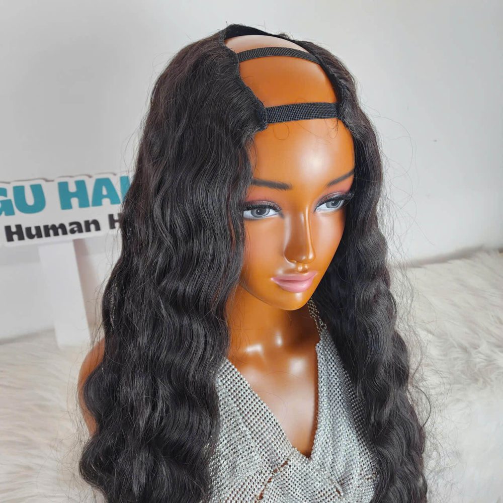 40 Inches Deep Wave - U Part Wig - Natural Black (1B) - GUGU Hair