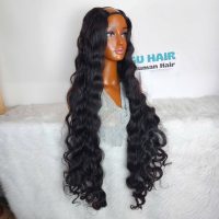 40 Inches Deep Wave - U Part Wig - Natural Black (1B) - GUGU Hair