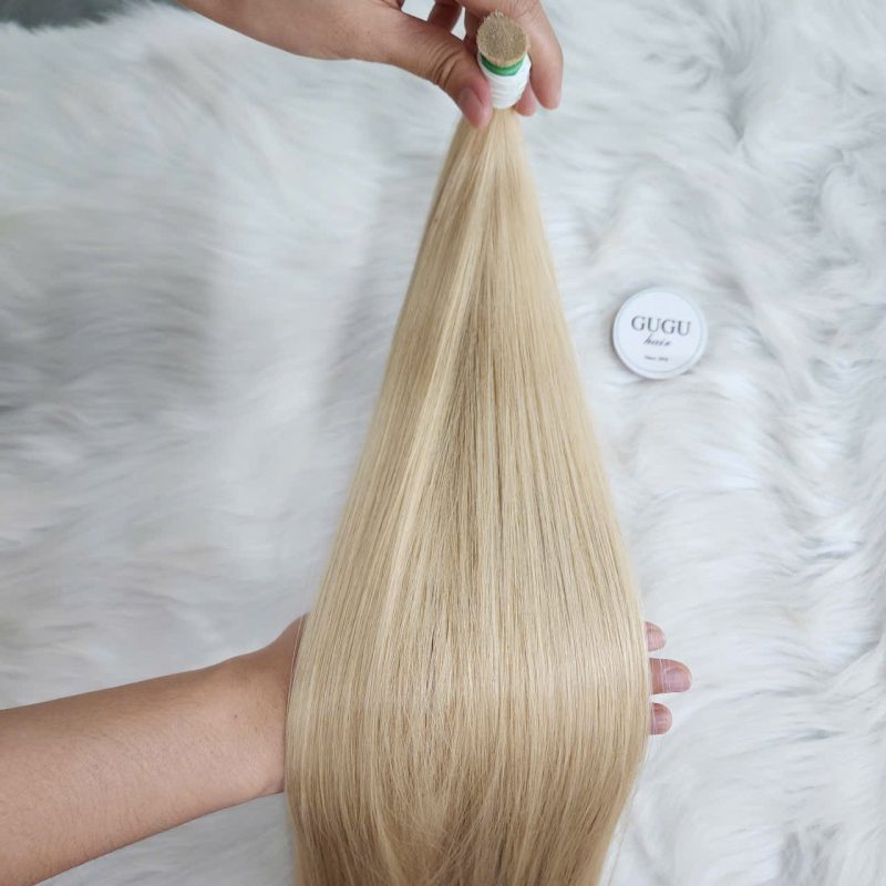 Vietnamese bone straight bulk hair extensions double drawn