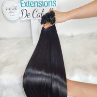 22 Inch I Tip Human Hair Extensions – Natural Black Keratin Bond