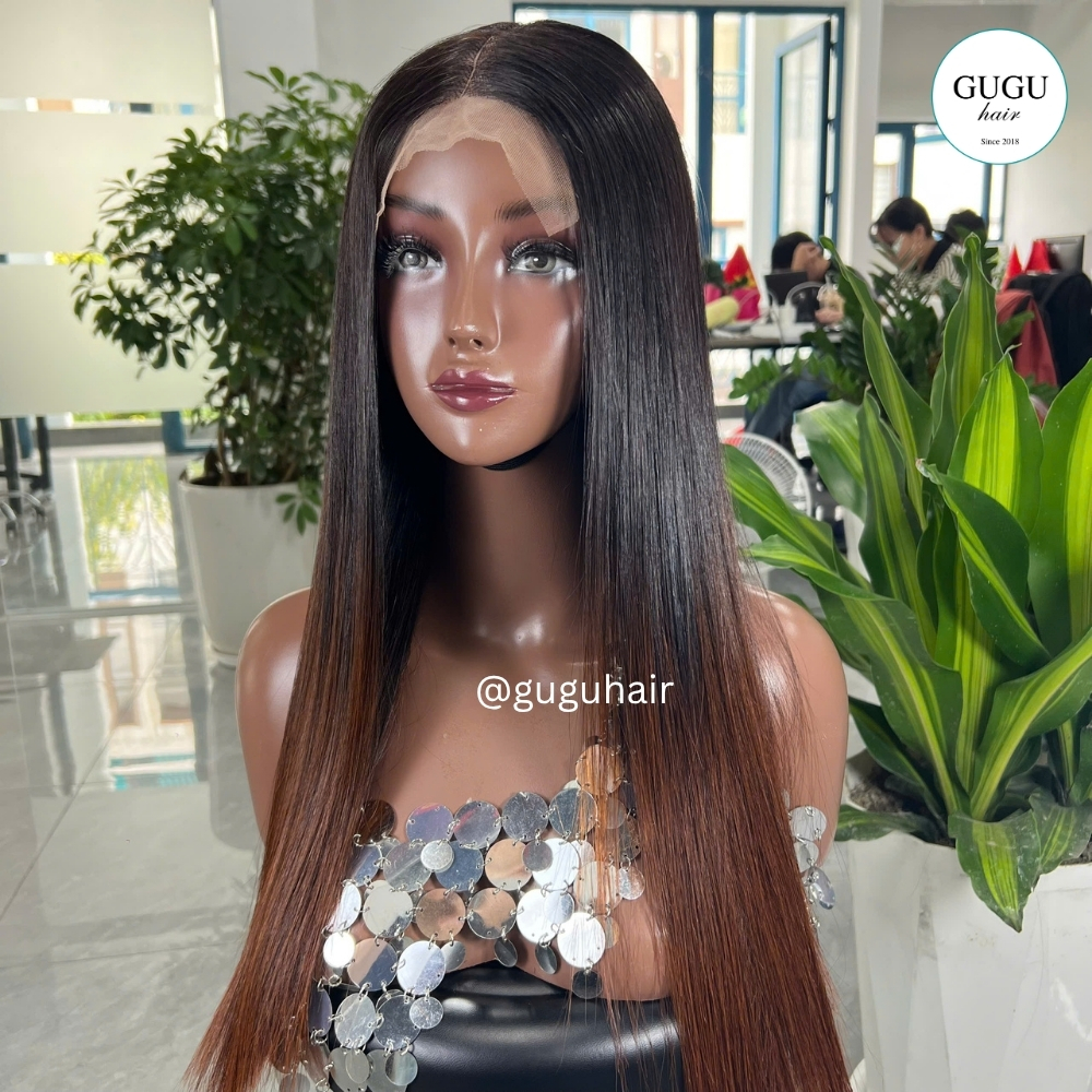 Should You Wear a Wig Instead of Hair Extensions? 4 22 Inch Bone Staight Ombre Color Human Hair Wig 4x6 Closure