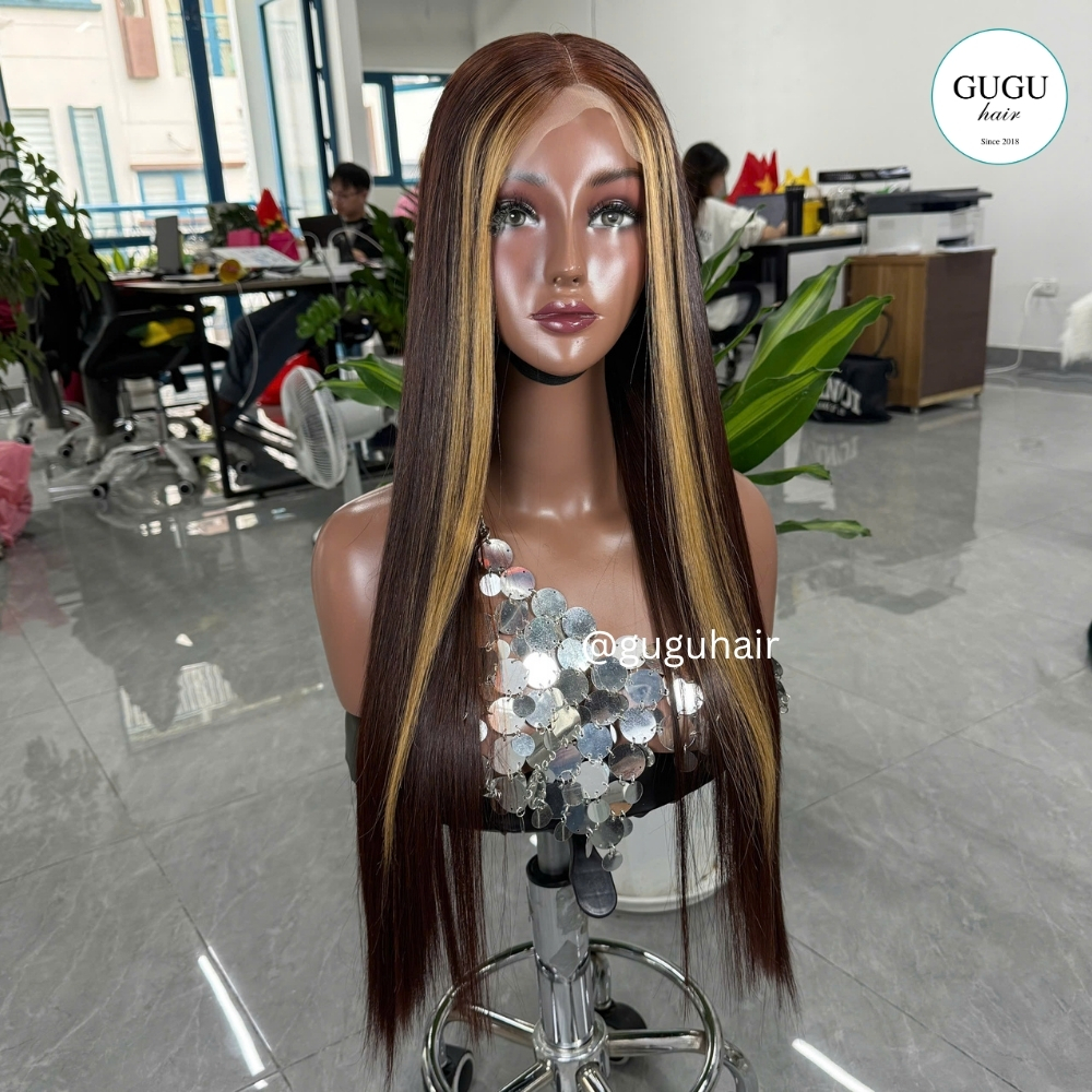 Should You Wear a Wig Instead of Hair Extensions? 5 22 Inch Bone Straight Honey Brown Color Human Hair Wig