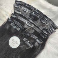 Vietnamese Natural Black Clip-in Hair Extensions – 100% Human Hair | GUGU HAIR 5 Vietnamese Natural Black Clip-in Hair Extensions – 100% Human Hair | GUGU HAIR