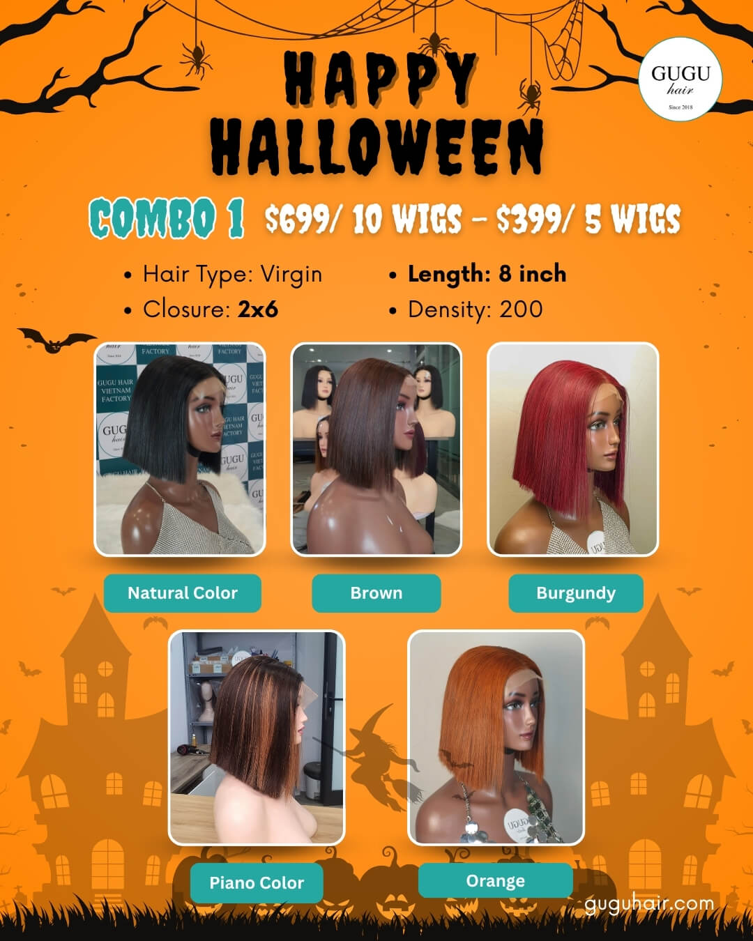 human hair wig sale halloween 3
