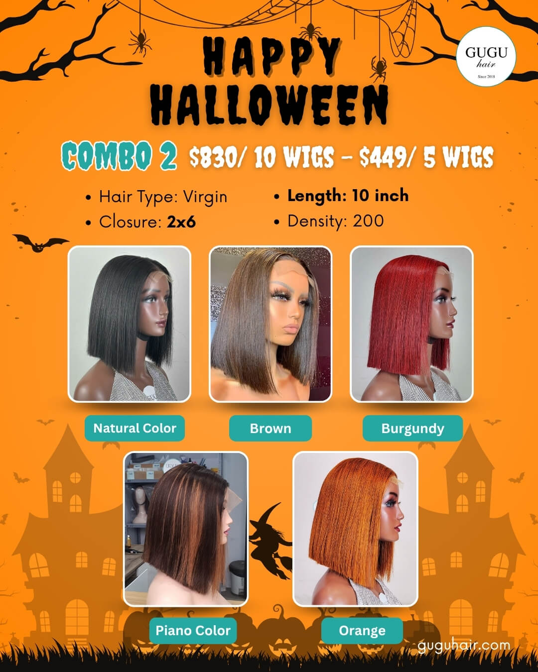 human hair wig sale halloween 4