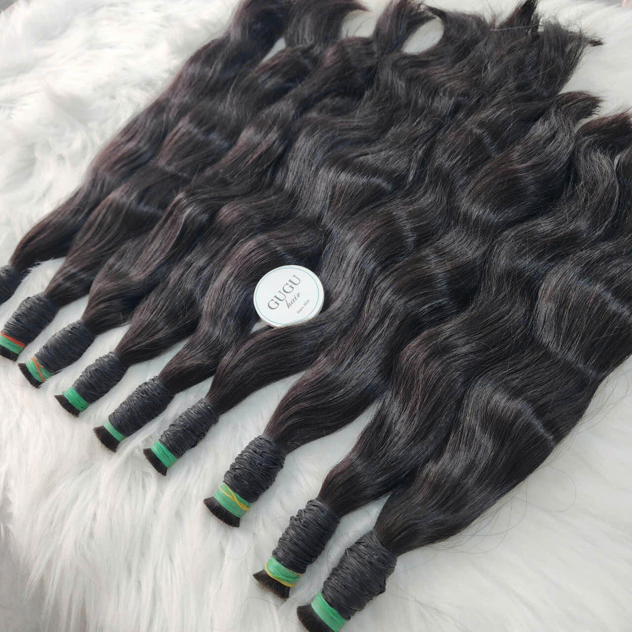 Natural Wave Vietnamese Raw Bulk Hair Extensions