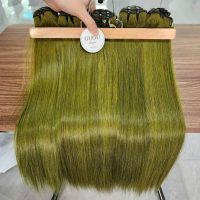 Straight Olive Green Human Hair Bundles for Women