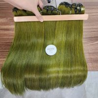 Straight Olive Green Human Hair Bundles for Women