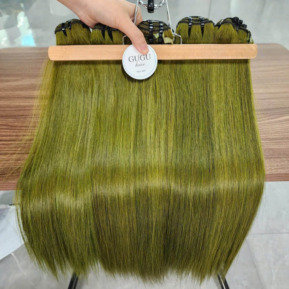 Straight Olive Green Human Hair Bundles for Women