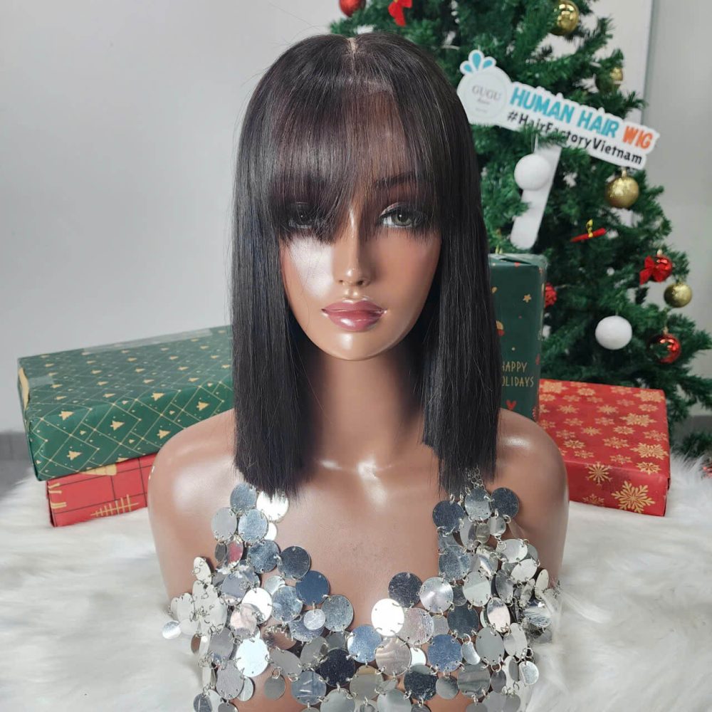 10 Inch Straight Bob Wig Natural Raw Human Hair