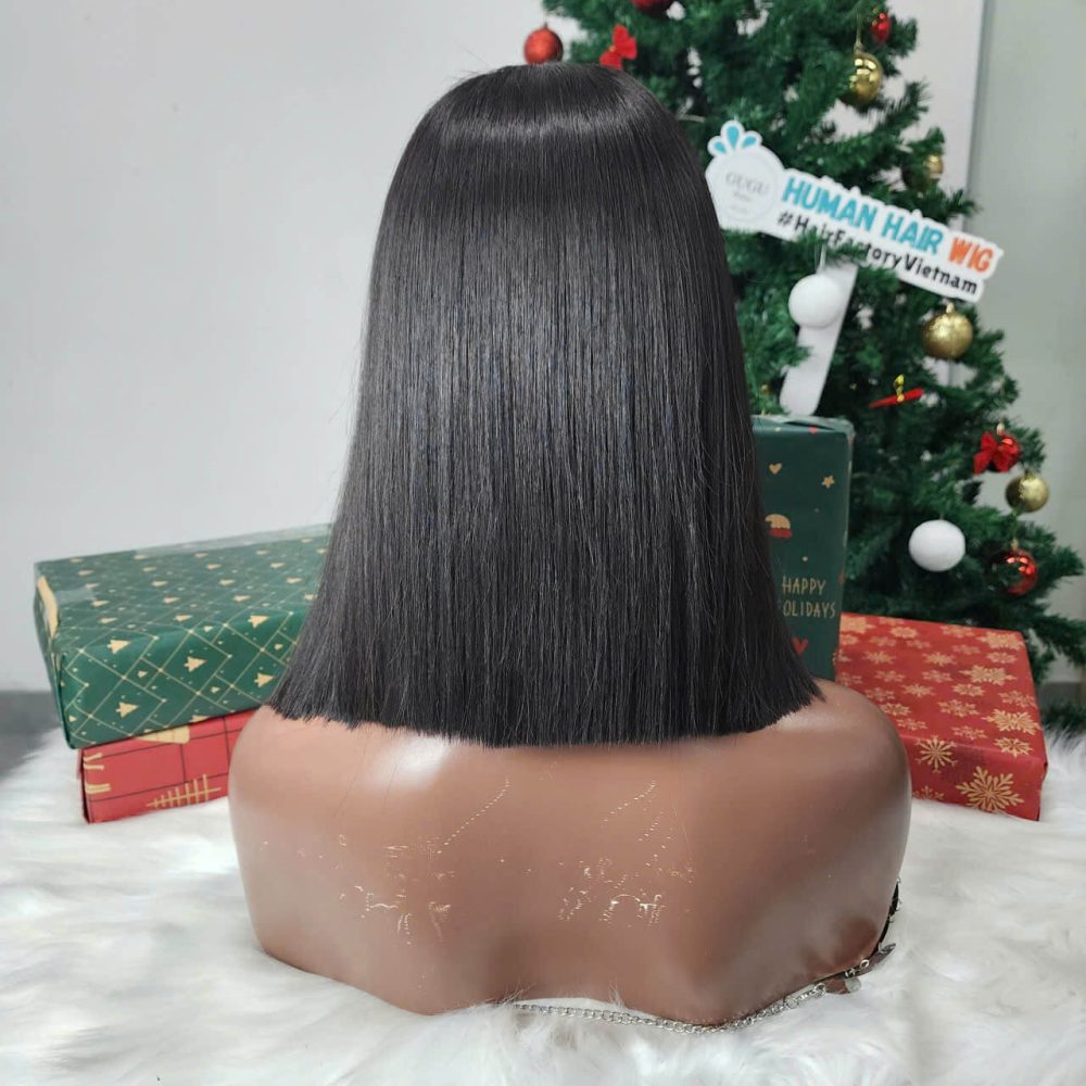 10 Inch Straight Bob Wig Natural Raw Human Hair
