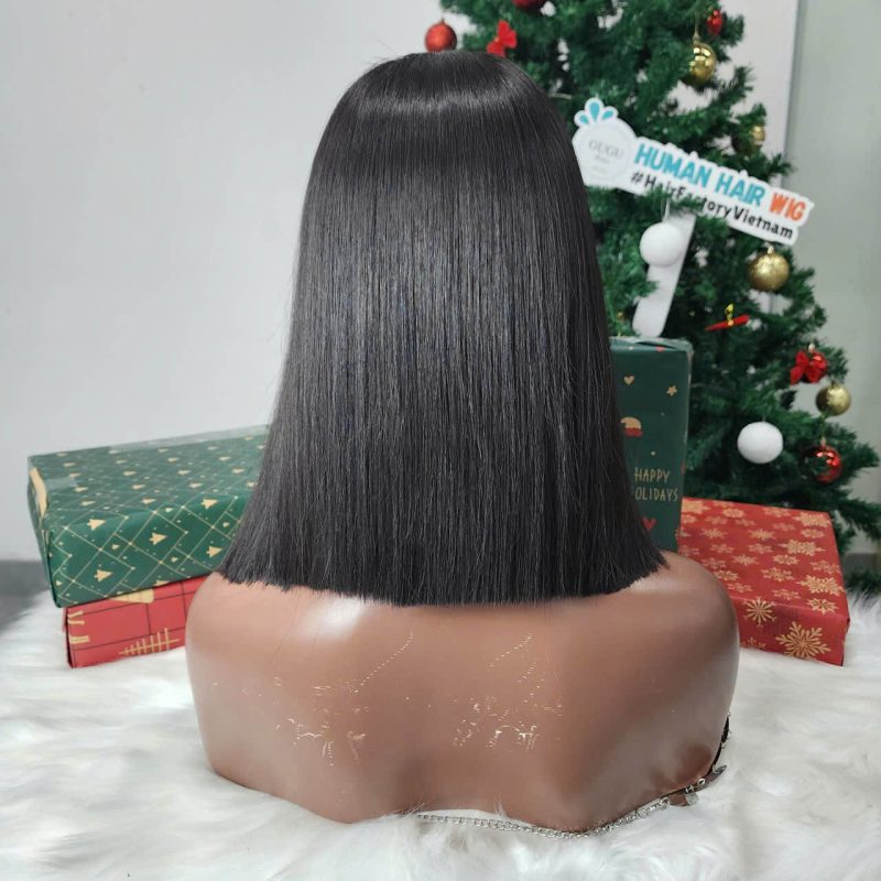 10 Inch Straight Bob Wig Natural Raw Human Hair