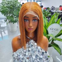 10 Inch Copper Ginger HD Lace Vietnamese Human Hair Bob Wig