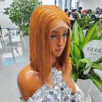 10 Inch Copper Ginger HD Lace Vietnamese Human Hair Bob Wig