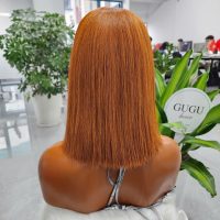 10 Inch Copper Ginger HD Lace Vietnamese Human Hair Bob Wig