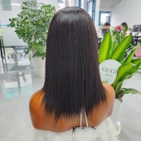 10 inch Glueness Bob Wig Raw Vietnamese human hair Natural Black
