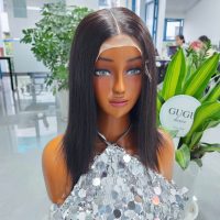 10 inch Glueness Bob Wig Raw Vietnamese human hair Natural Black