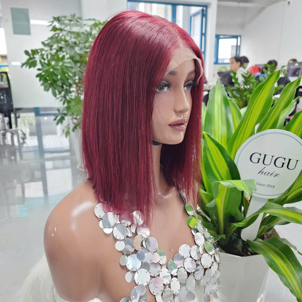 Super Density 10 inch Raw Vietnamese Human Hair Red Balayage