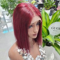 Super Density 10 inch Raw Vietnamese Human Hair Red Balayage