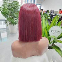 Super Density 10 inch Raw Vietnamese Human Hair Red Balayage