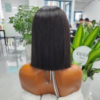 12 inch Jet Black Super Density Raw Vietnamese Human Hair wig