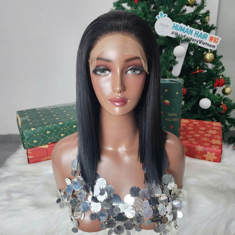 12 Inch Frontal HD Lace Bone Straigt Bob Wig Raw Human Hair