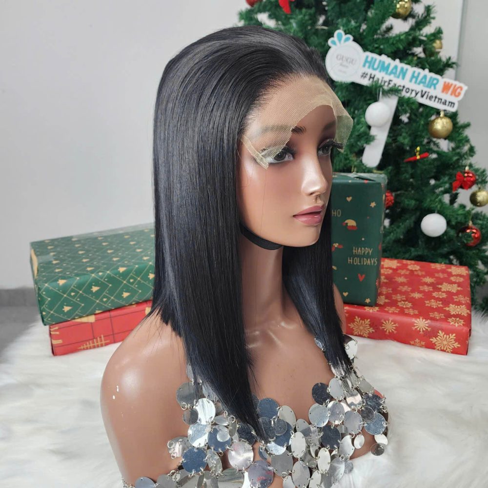 12 Inch Frontal HD Lace Bone Straigt Bob Wig Raw Human Hair