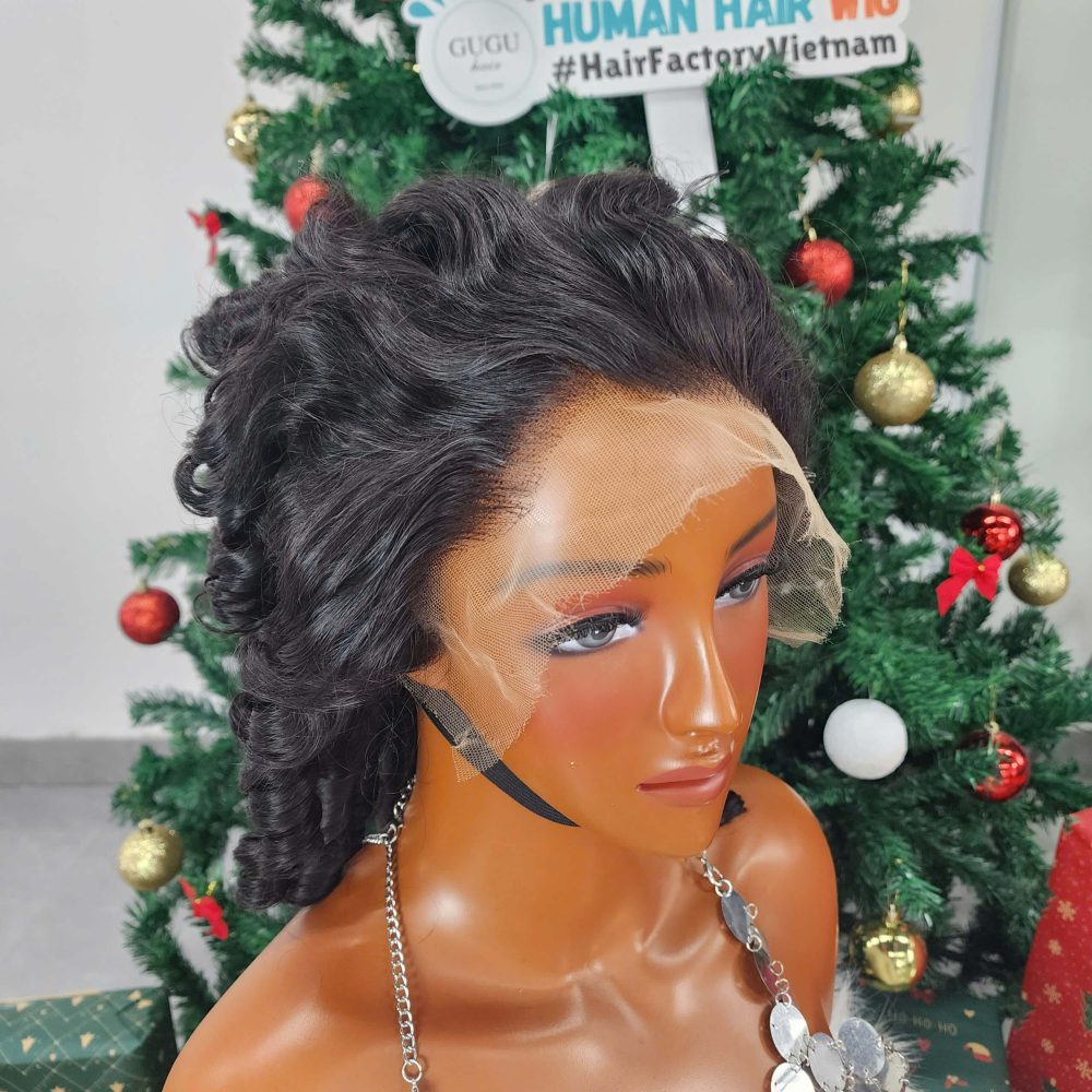 Double Drawn Bouncy Curls Wig _ 100% Raw Vietnamese Hair