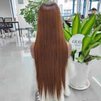 26 Inch Glueness Bone Straight Wig Ombre Raw Vietnamese Human Hair