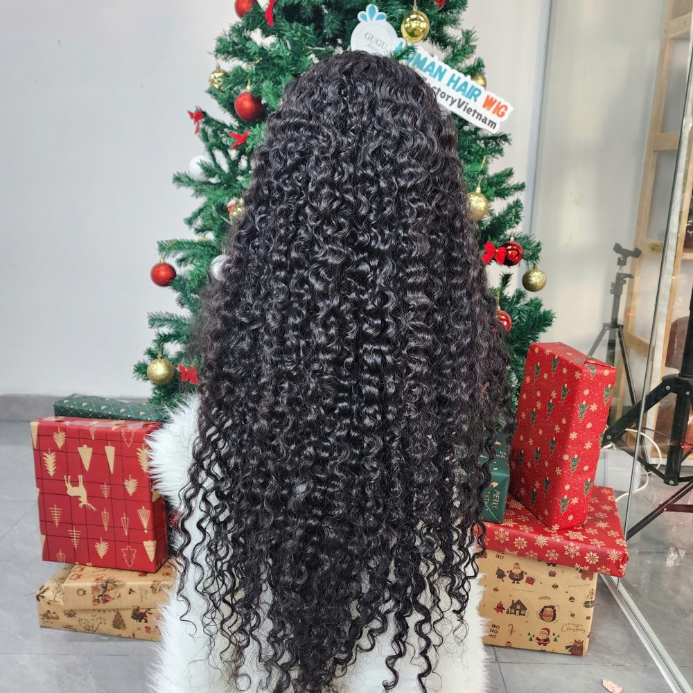 32 inchese Raw Hair 6x6 Burmese Curl Closure Wig