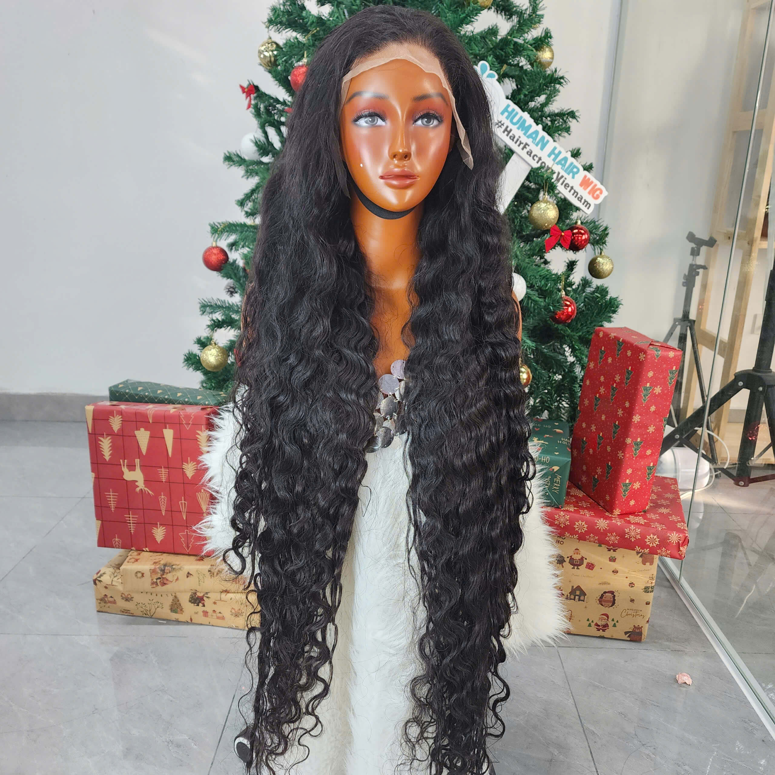 40 Inches Burmese Curls Midnight Deep Wave 13×4 Transparent Lace Frontal Wig 8 Eternal Waves 40″ 13×4 HD Transparent Lace Frontal