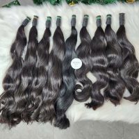 Black Straight Bulk Hair Extension 22 inch 2