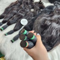 Black Straight Bulk Hair Extension 22 inch 5