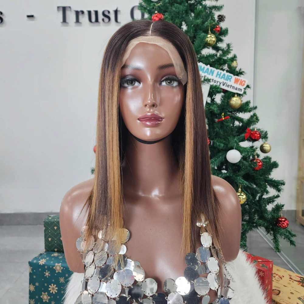 8 Inch Bob Style Honey Blonde Piano Color Human Hair Wigs