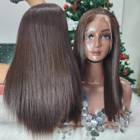Frontal Bog Wig Ombre Brown Raw Vietnamese Human Hair